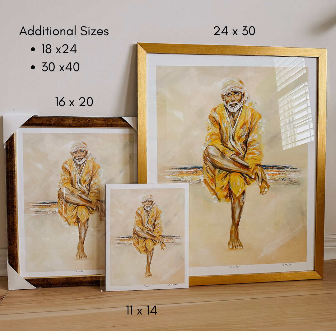 Sai Ram - Shirdi Sai Baba - Hindu Spiritual Art Print