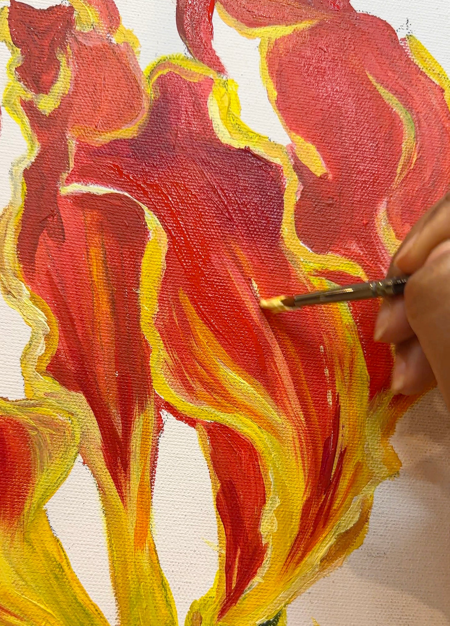 Karthigai Poo - Glory Lily - Gloriosa Superba - Flower Art Painting