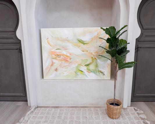 Sunday Retreat | 'Sunday Morning' | Abstract Painting (36 x 48")