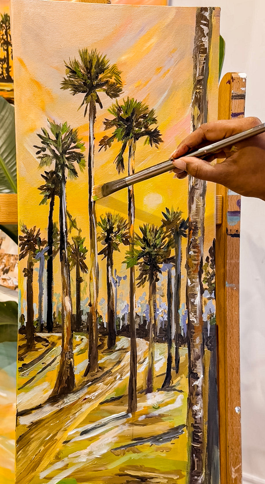 5 Panel Series - Palmyra Trees At Sunset - Travel - Landscape Print