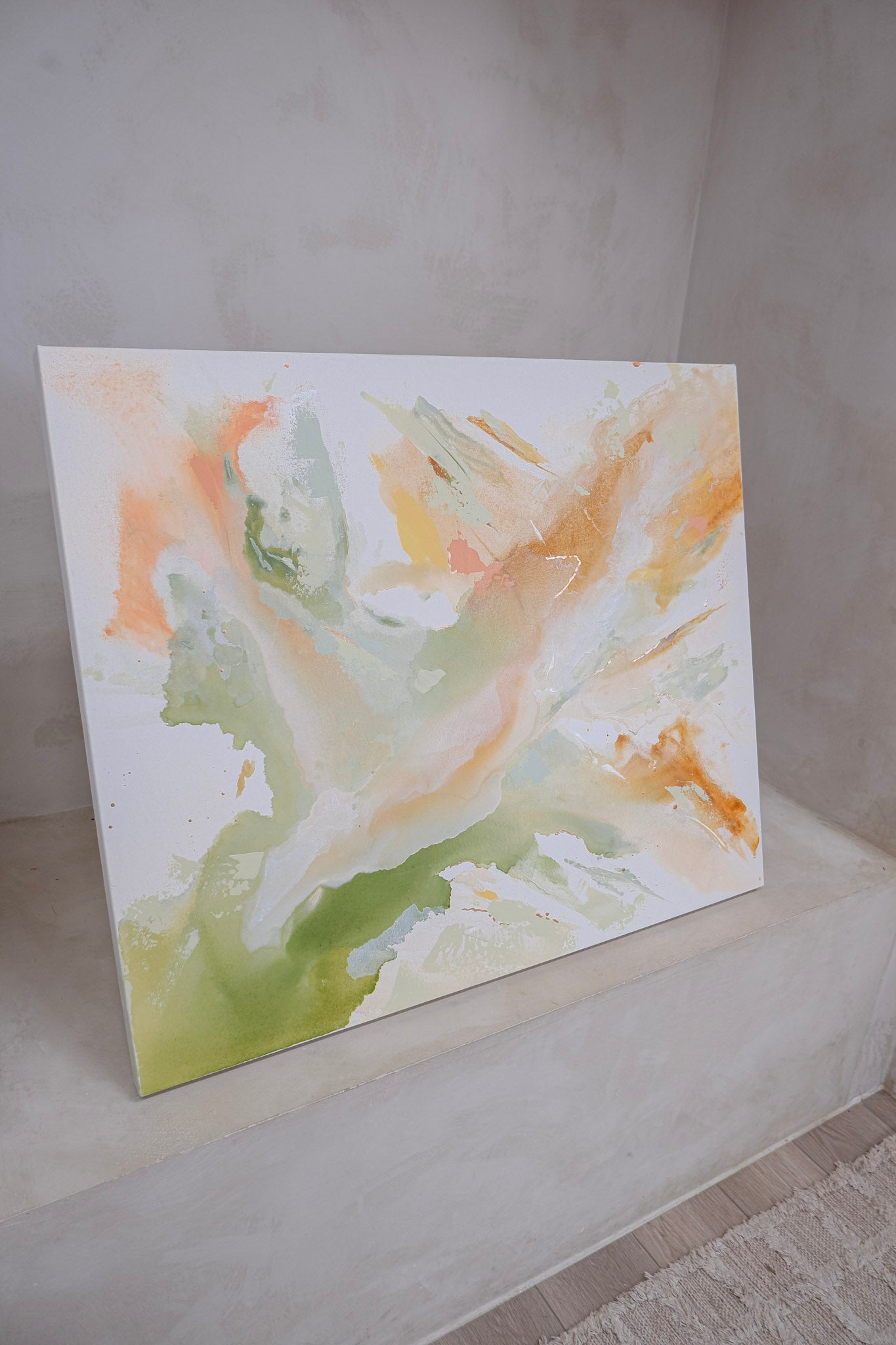 Sunday Retreat | 'Morning Whispers' | Abstract Painting (30 x 36")