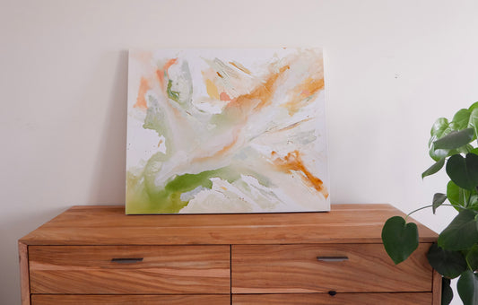 Sunday Retreat | 'Morning Whispers' | Abstract Painting (30 x 36")