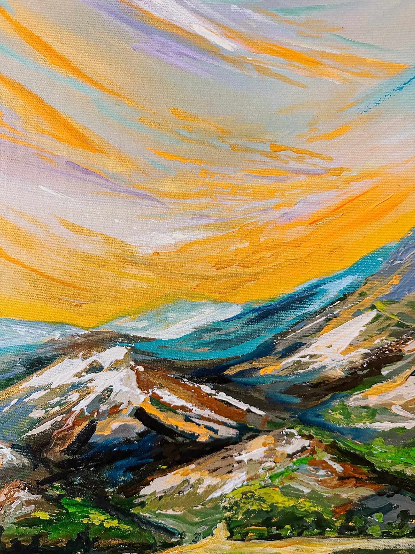 'Mountains & Valleys' - 5 Panel Travel Series' - Landscape Print