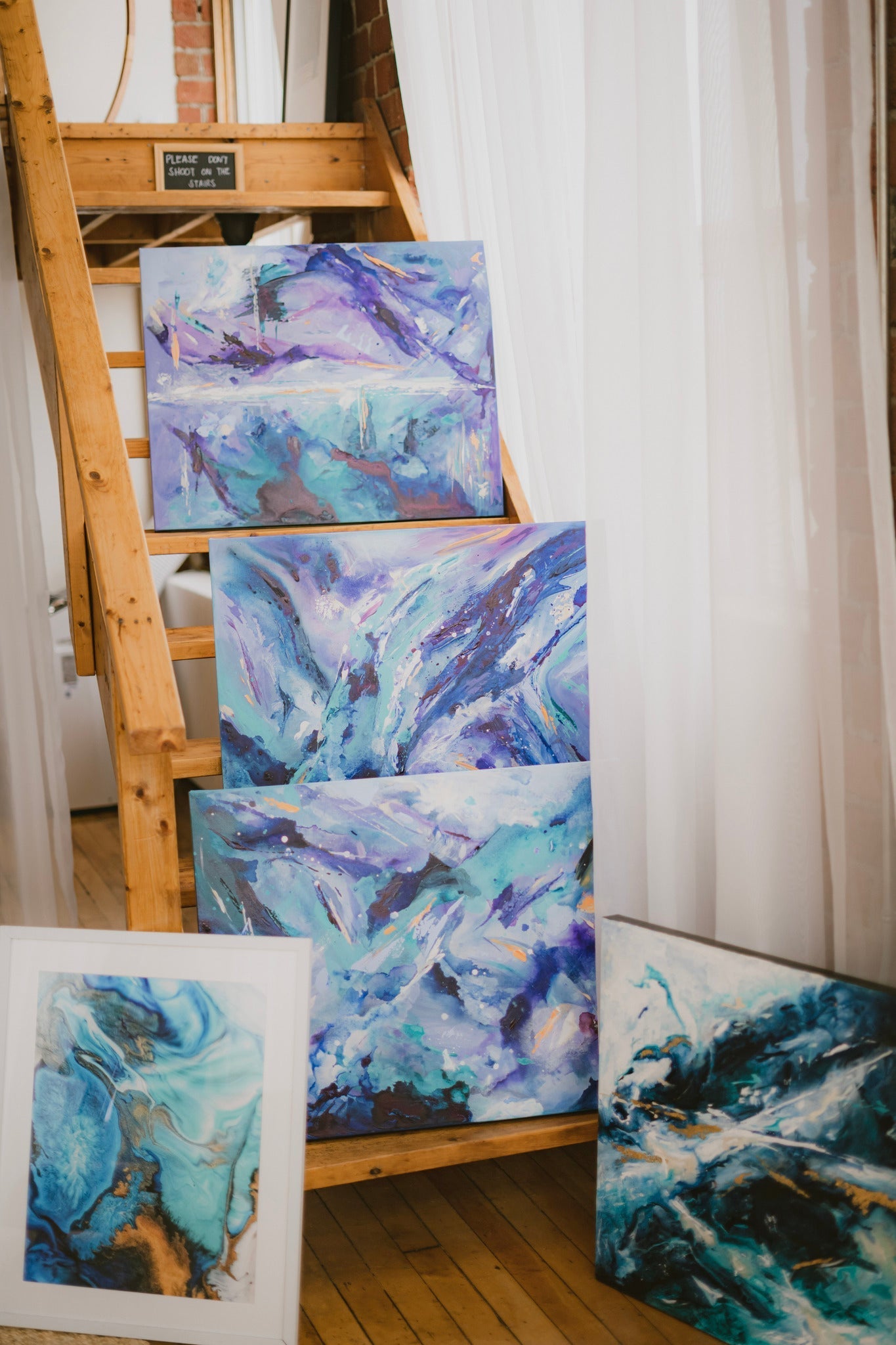 Embrace - Purple Abstract Print