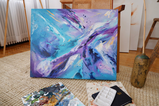Intuition - Purple Abstract Print