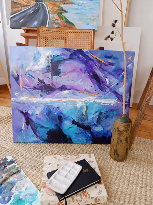 Connection - Purple Abstract Print