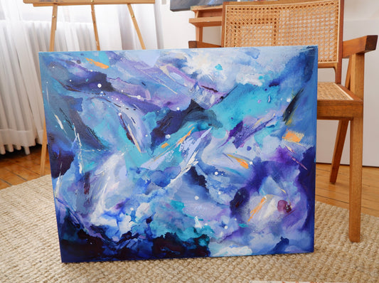 Embrace - Purple Abstract Print