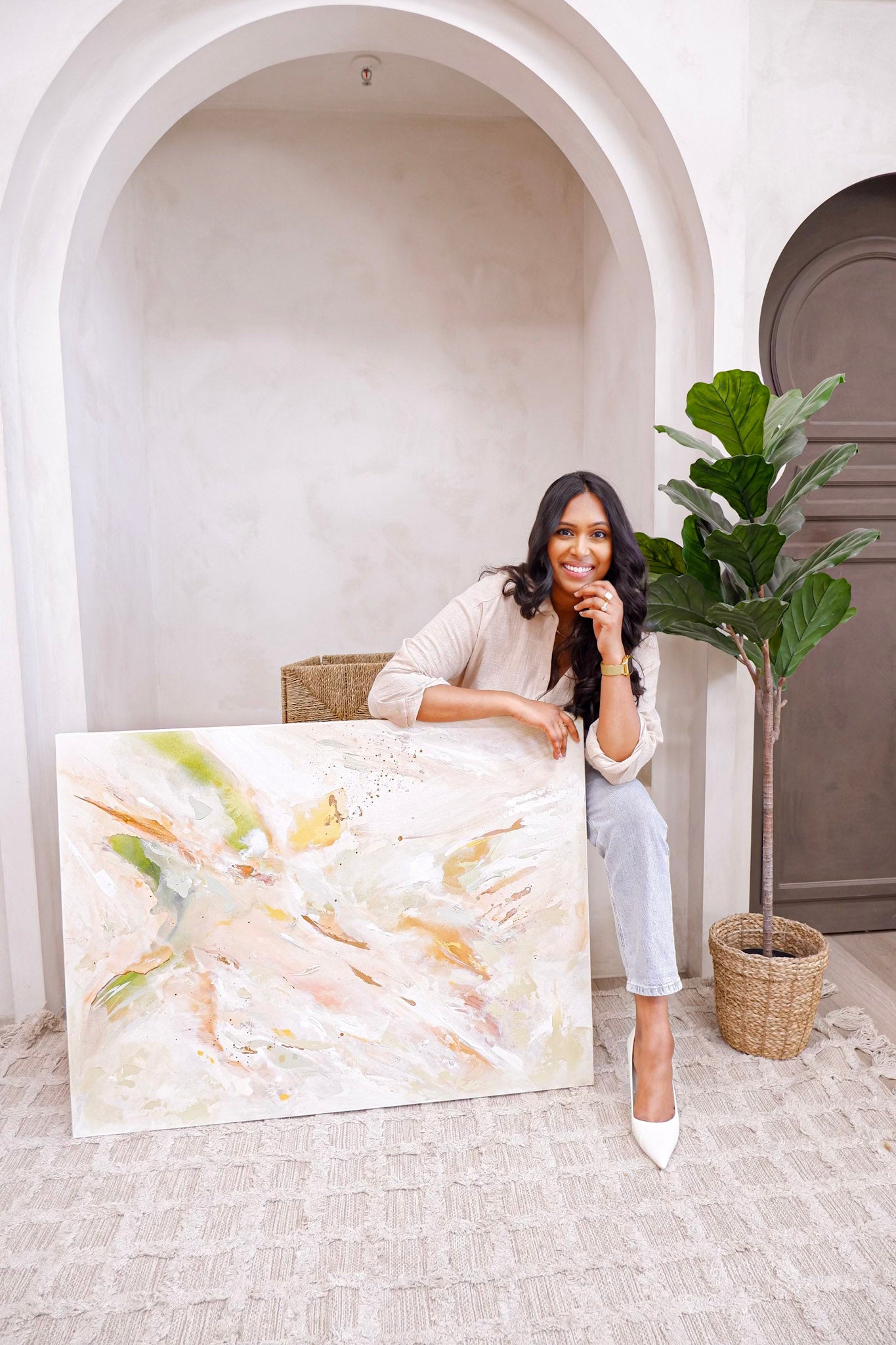 Sunday Retreat | 'Peaceful Escape' | Abstract Painting (30 x 40")