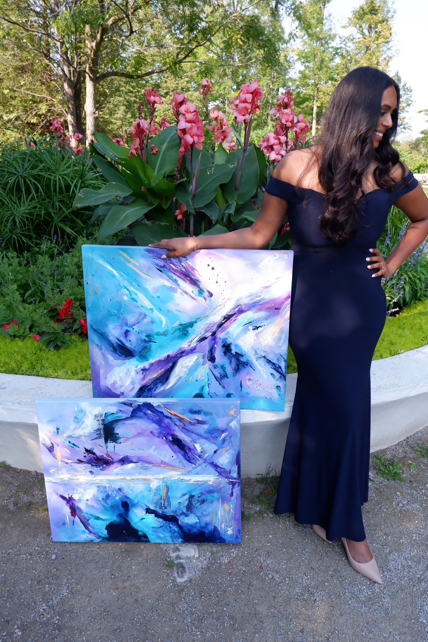 Intuition - Purple Abstract Print