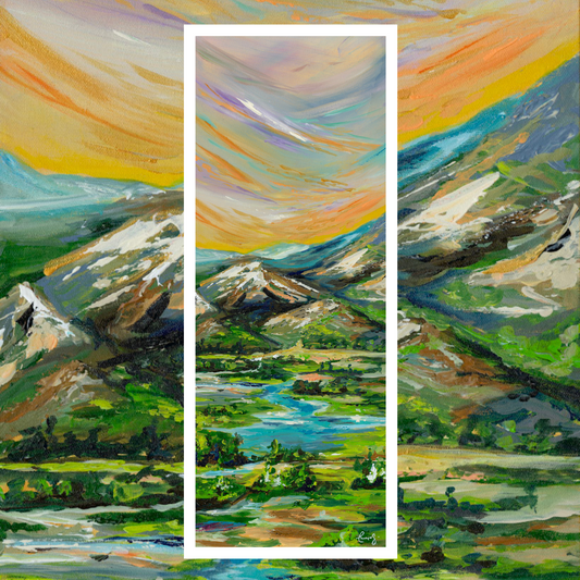 'Mountains & Valleys' - 5 Panel Travel Series' - Landscape Print