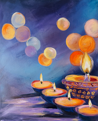 Guided by Light - Diwali/Karthigai Deepam/ Deepavali Art