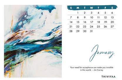 2024 Art Desk Calendar | Original Art & Monthly Quotes