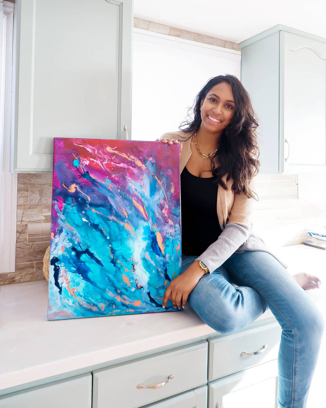 'Romantic Dance' - Abstract Original Painting
