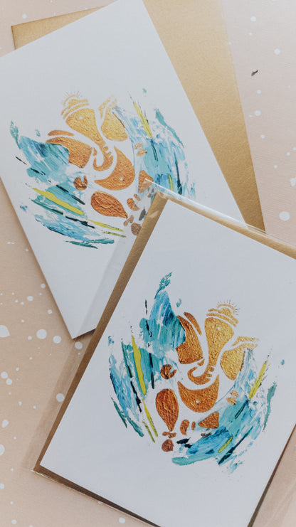 Ganesha Greeting Card 'The Pure One' | Perfect for Hindu Weddings, Gifts & more